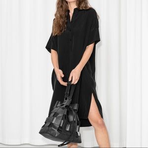 SOLD & Other Stories Black Shirt Dress